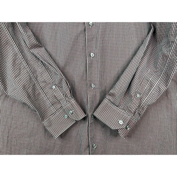 Apt. 9 Shirt Men's 4XB Maroon Striped Long Sleeve Button Up Casual Professional - Picture 2 of 7